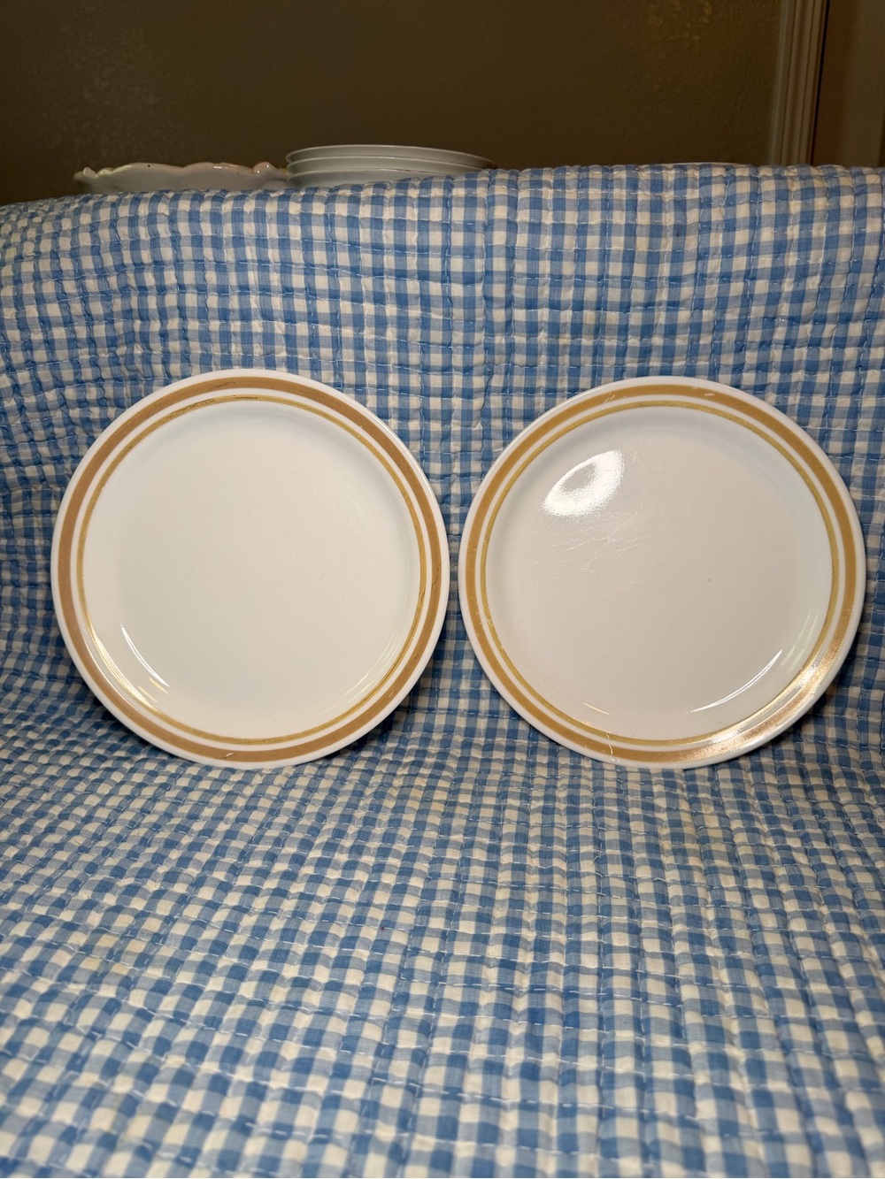 Vintage Corelle Almond Pattern Salad Plates - Set of 2